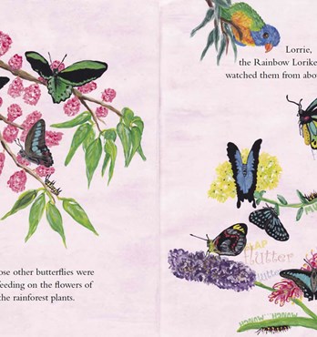 Children's Book - Lyssie the Butterfly (Ulysses butterfly) Image