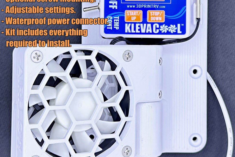 Klevacool™ Compressor internal fridge fan - Adjustable Fan