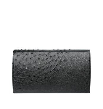 Large Clutch Bag Ostrich Leather Image