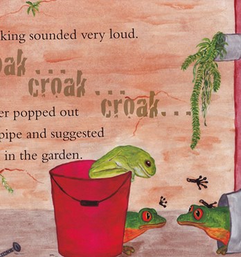 Children's Book  - Where is Croaky? (green tree frog) Image