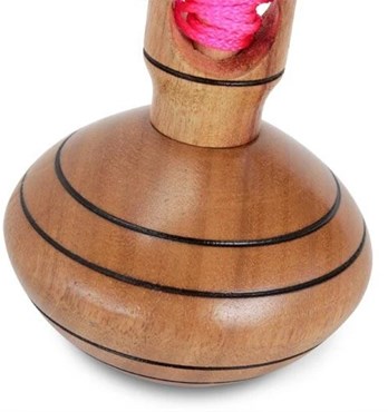 String-Pull Self-Winding Wooden Spinning Top Image