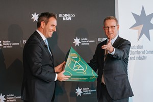 Treasurer Jim Chalmers presented with AMW gift at Post-Budget Address