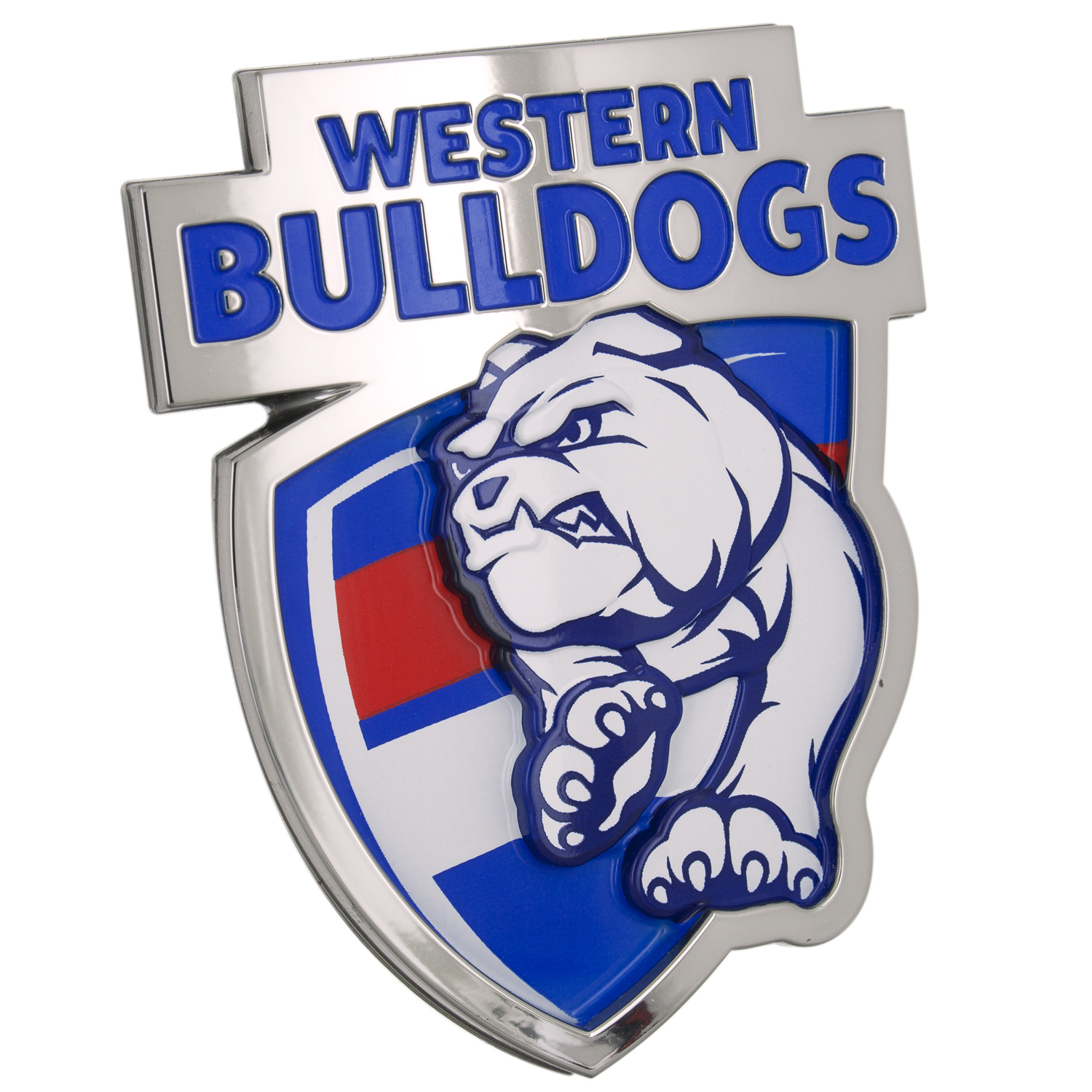 Fan Emblems Western Bulldogs 3D Chrome AFL Supporter Badge ...