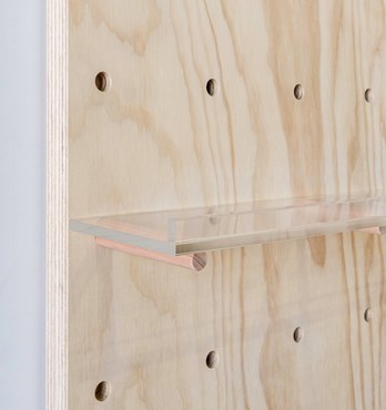 Clear Acrylic Pegboard Shelves Image