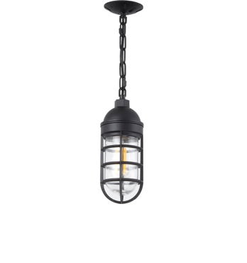 The Atomic Industrial Caged Chain Hung Pendant Image