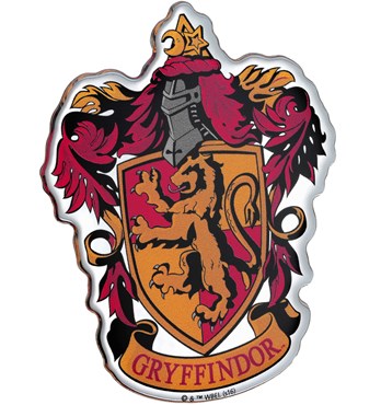Fan Emblems Harry Potter Domed Chrome Car Decal - Gryffindor Crest Image