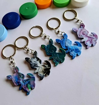 Recycled Plastic Keyrings Image