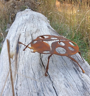 Ladybird - Australian Made Rusted Metal Garden Art Image