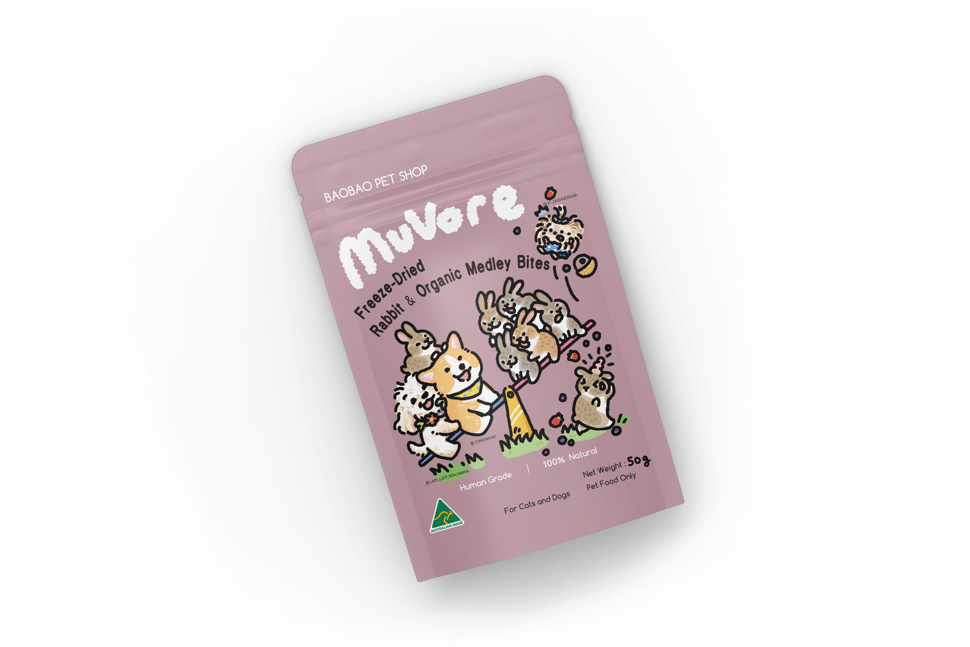 Freeze Dried Rabbit & Organic Medley Bites