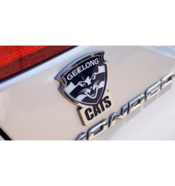Fan Emblems Geelong Cats 3D Chrome AFL Supporter Badge Image