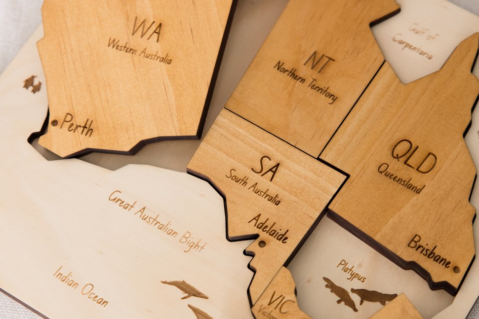 Wooden Australia Educational Map Puzzle