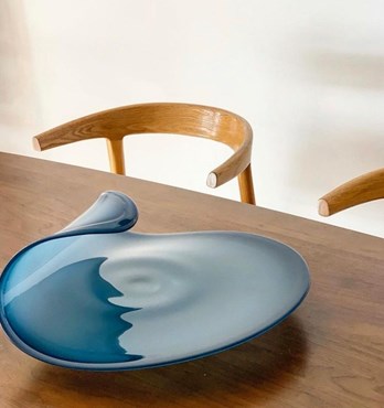 Glass Wave Serving Platter Image