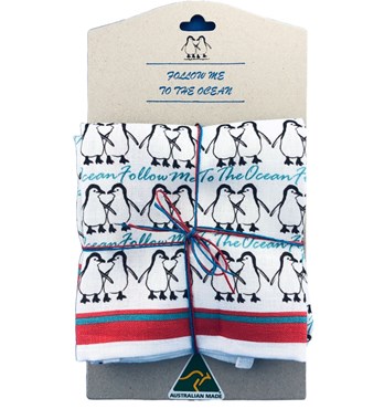 Lucky Little Penguins Tea Towels Image