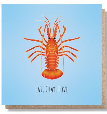 Eat Cray Love Greeting Card Image