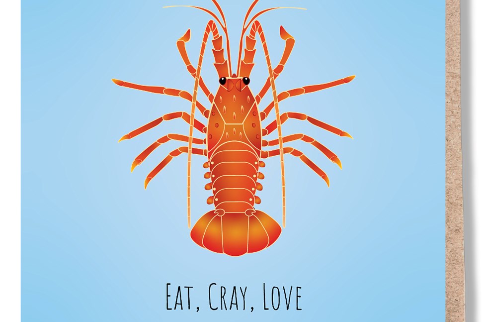 Eat Cray Love Greeting Card