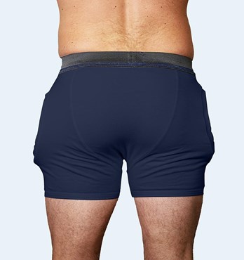 Mens Protective Underwear with Sewn-in Shields Navy Image