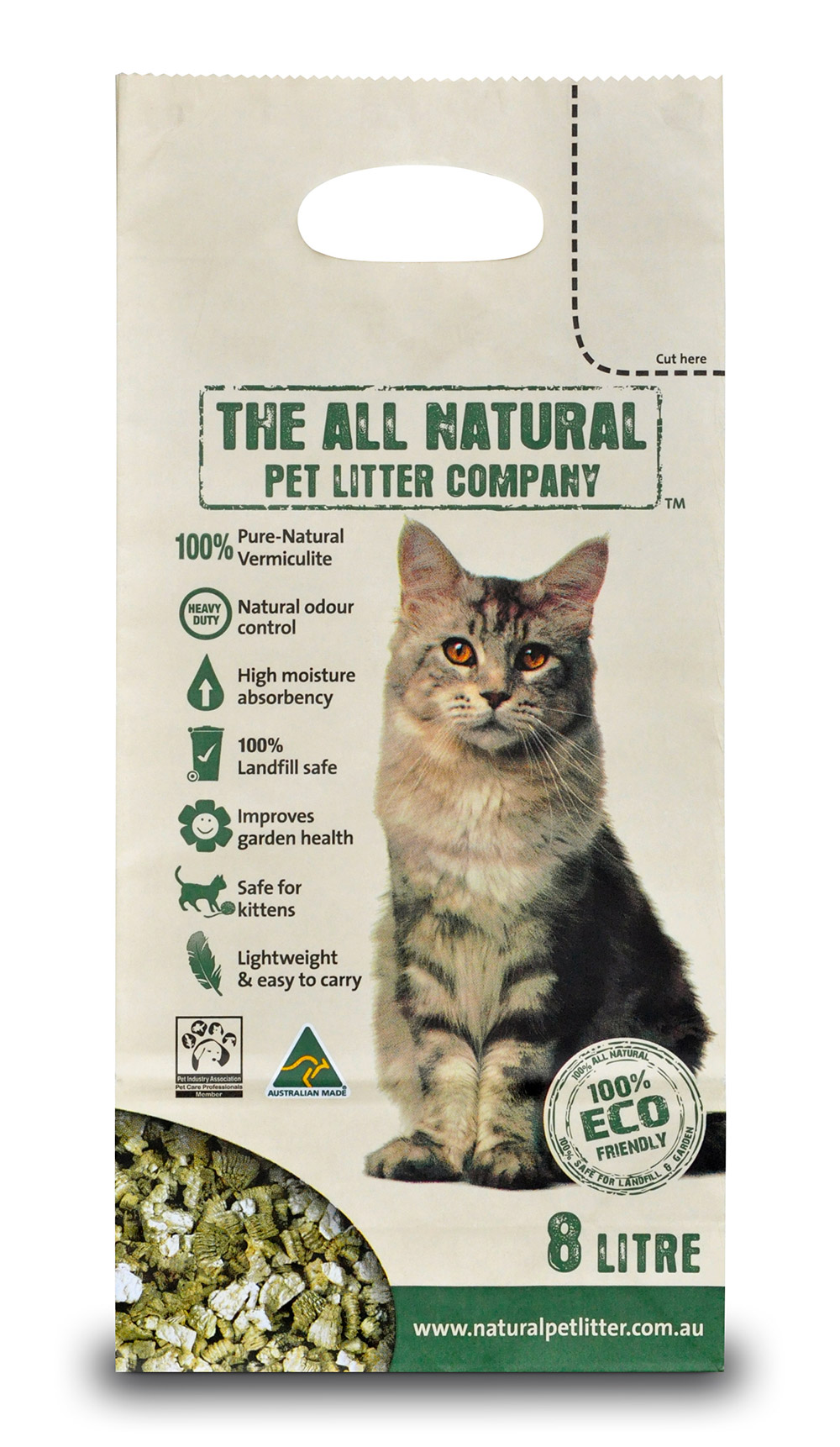 The All Natural Pet Litter Company- Pet Litter 8L - The Australian Made