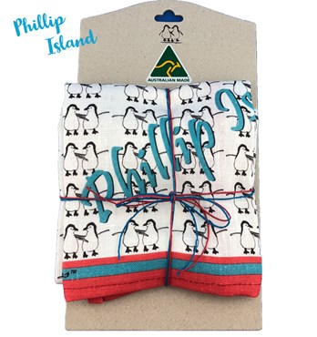 Phillip Island Penguin Tea Towel Image