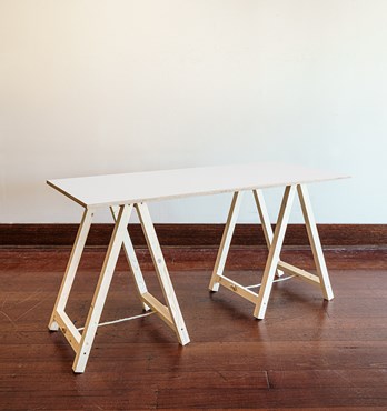 White Trestle Table Image