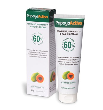 PapayaActivs Psoriasis, Dermatitis & Rashes Cream 75g  Image