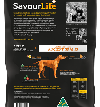 SavourLife Ancient Grain Large Breed Kangaroo 20kg Image