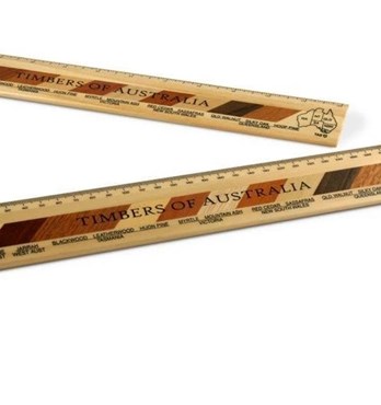 Mixed Timbers Wooden Ruler Image