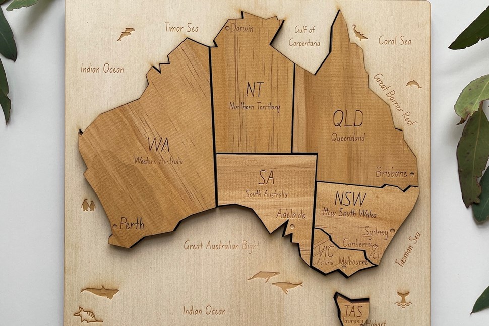Wooden Australia Educational Map Puzzle