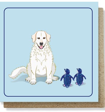 Maremma Penguin Guardian Greeting Card Image
