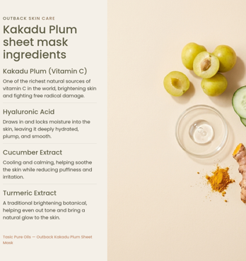 Outback Kakadu Plum + Hyaluronic Sheet Mask Image