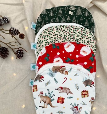 Christmas Burp Cloths Image