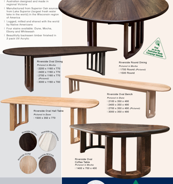 Riverside - SO (Superior Oak), this beautiful collection, designed with soft curves and unique configuration which will suit any home.    Whether this be the Country, Coastal, Mountains or cities our 'Riverside.  Image