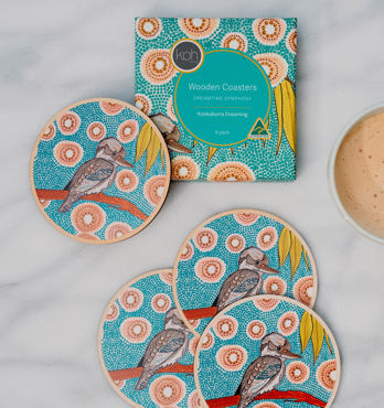 Wooden Coasters 4Pack Image