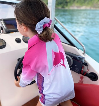 Girls Fishing Shirt Pink Image
