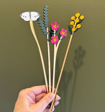 Hand Painted Wooden Everlasting Stems Image