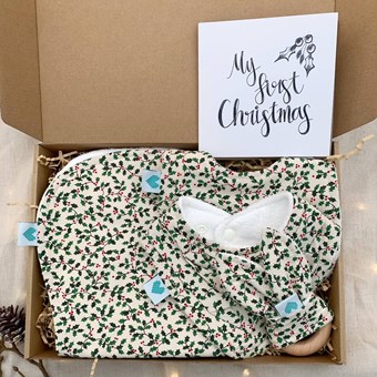 Handmade Baby Gift Box - Christmas Holly