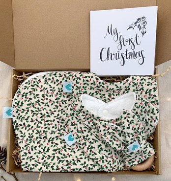 Handmade Baby Gift Box - Christmas Holly Image
