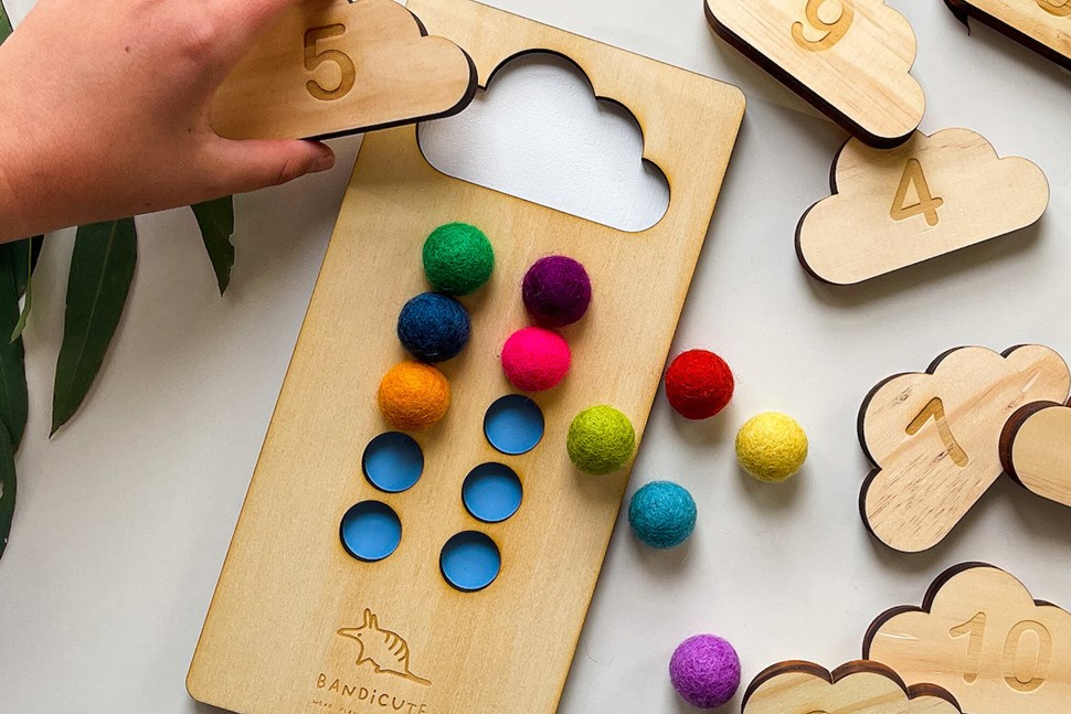 Wooden Counting Tray
