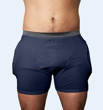 Mens Protective Underwear with Sewn-in Shields Navy Image
