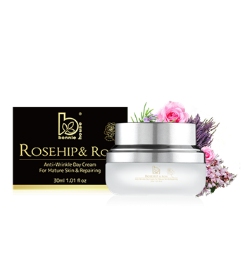 Bonnie House Rosehip & Rose Anti-Wrinkle Day Cream for Mature Skin & Repairing 30ml Image