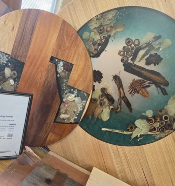 Australian Hardwood Feature Grade (AHFG)  Kitchen Chopping Grazing Serving Platter Food Cheese Wooden Board - Various sizes & engraving available  Image