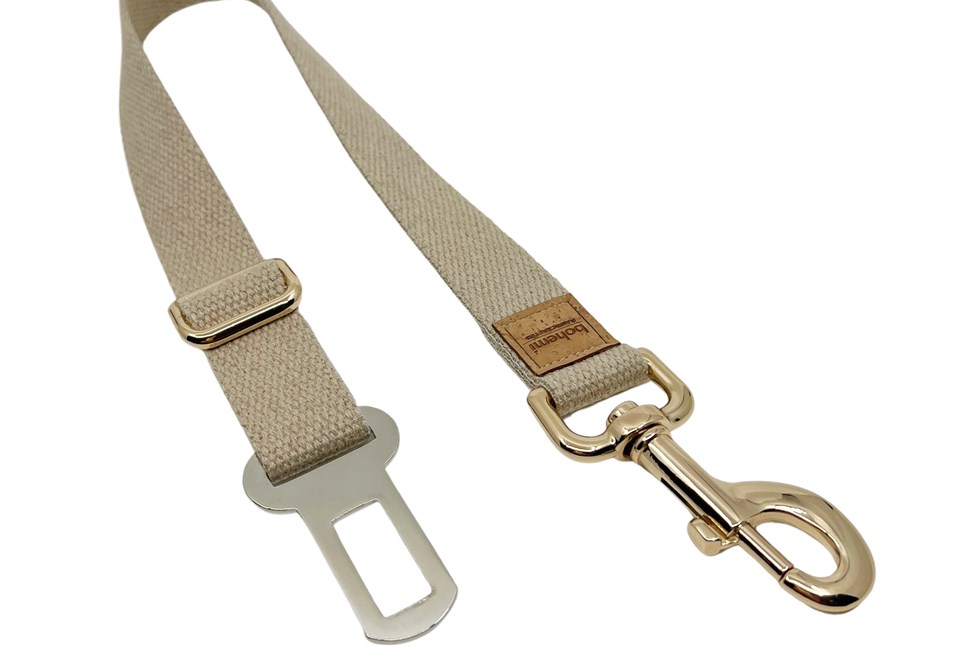 Clik Clak® Adjustable Hemp Dog Seat Belt
