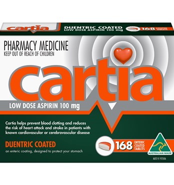 Cartia Low Dose Aspirin 100mg 168 tablets Image