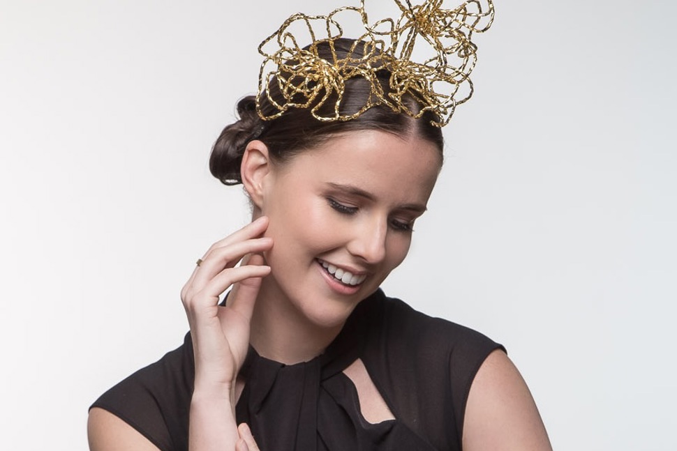 Metallic Roses Headpieces