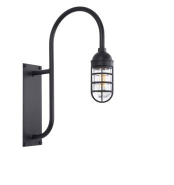 The Atomic Industrial Caged Ranch Outdoor Wall Light Image