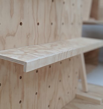 Pegboard Shelf With Lip Image