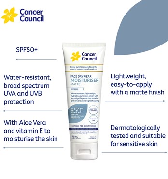 Cancer Council Face Day Wear Moisturiser SPF50+ (Water Resistant) Image