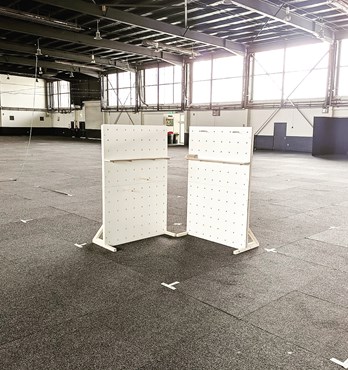 White Freestanding Pegboards Image