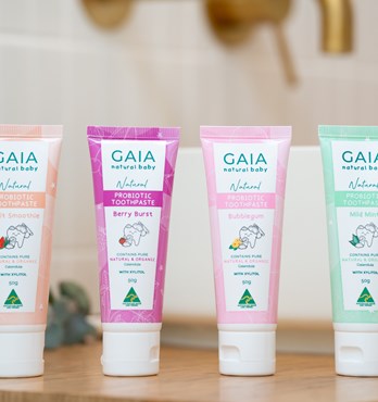 GAIA Natural Baby Natural Probiotic Toothpaste Fruit Smoothie 50mL Image