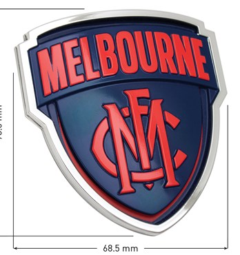 Fan Emblems Melbourne Demons 3D Chrome AFL Supporter Badge Image