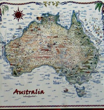 Australia Scrapbook Map Image
